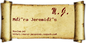 Móra Jeremiás névjegykártya